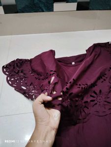 Elegant Burgundy Dress