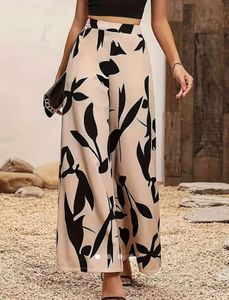 Printed Wide Leg Pants