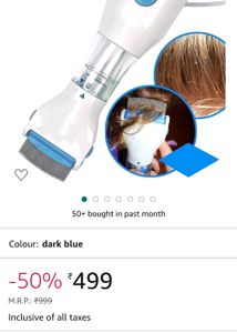 V Comb Lice And Nits Remover With Vaccum Fan