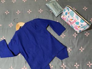 Women’s Blue Jacket With Golden buttons