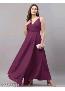 Purple Slit Dress
