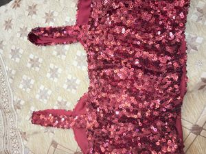 Shein Sequin Party Crop Top