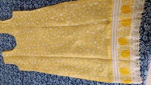 Yellow Embroidered Kurta