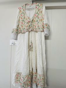 Floral Embroidered Dress with Jacket
