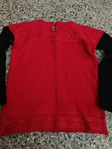 Red N Black Sweater For Kids