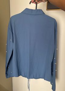 Blue Pearl Embellished Shirt