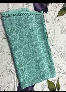 Cotton Sea Green Printed Dupatta