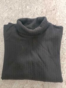 Black Turtleneck Sweatshirt