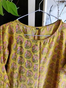 Yellow Floral Print Maxi Dress