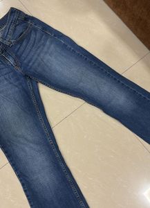 Low Waist Trendy Blue Jeans