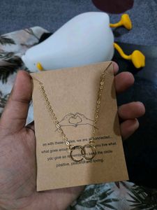 Gold Circle Pendant Necklace