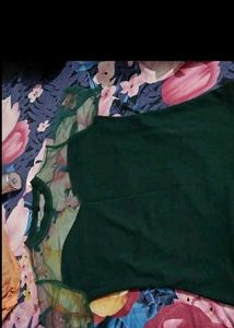 Green Sheer Detail Top