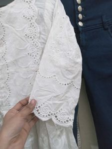 Beautiful Lucknowi Frock(Top)With Jeans