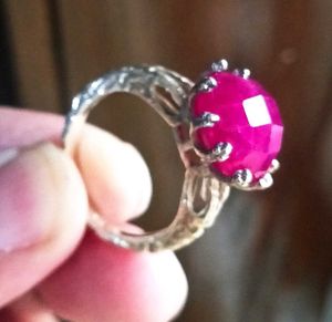 Sterling Silver Queen Ruby Gemstone Ring