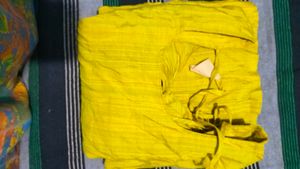 Yellow Cotton Kurta