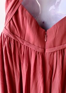 Elegant Rust Maxi AZAZIE Dress(A4)