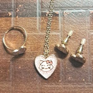 [Gold] Hello-Kitty Jewelry Set