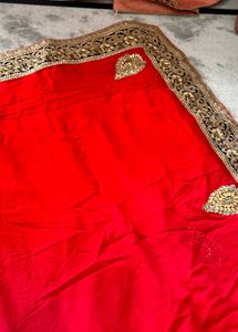 Elegant Red Saree