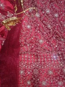 Red Embroidered Lehenga Choli