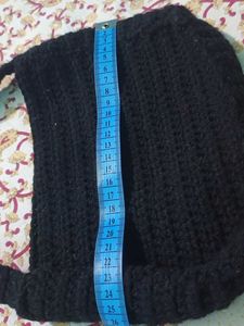 Handmade Black Crocheted Bag