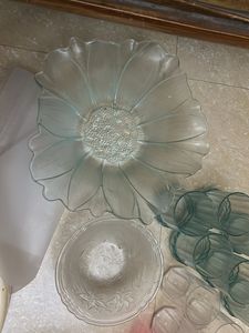 Glassware - Big Fruit Box And A Bowl