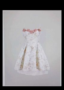 FLORAL PRINT APPLIQUE DRESS