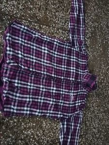Purple Plaid Button Down Shirt