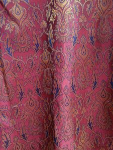 Rust &amp; Gold Paisley Brocade Fabric Men&#39;s Kurta