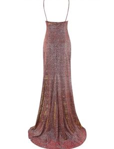 URBANIC Women&#39;s Ruched Sequin Gowns Sexy Spaghetti
