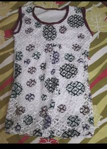 Women Stretchable Netted Top XS Size