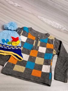 Kids Sportking Sweater & Hat Set
