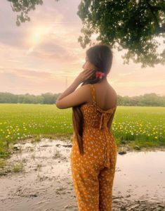 Yellow Floral Print Jumpsuit