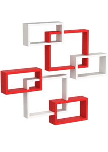 Wood Wall Decoration Intersecting Floating Shelves
