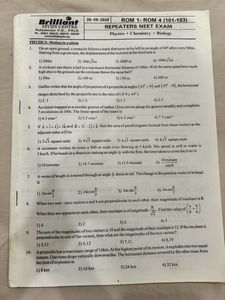 NEET/ENGG OMR And PHY CHEM BIO PRACTICE QSTNS
