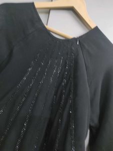 Elegant Black Embellished Abaya