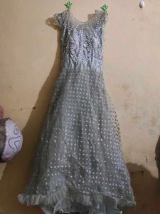 Silver Embellished Formal Dress