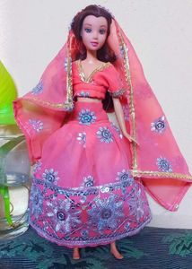 Barbie ♥️ Cute Peach Colour Lehanga