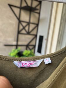 Olive Green Casual Top