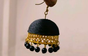 Black Jhumka Earrings