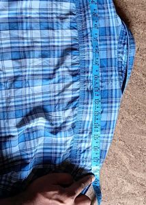Blue Checked Casual Shirt From Indian Terrain