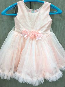 Peach  Flower Girl Dress