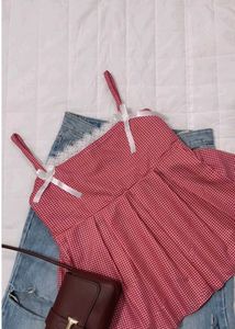 Red Gingham Cami Top