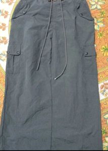 Grey Cargo Maxi Skirt
