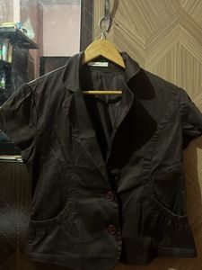 Brown Cropped Blazer