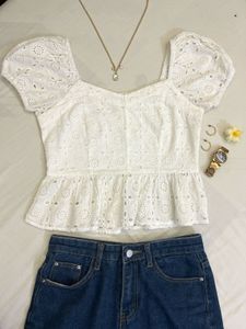 People Sweetheart Neck Cotton Top