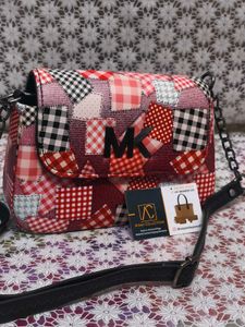 MK Patchwork Crossbody Bag