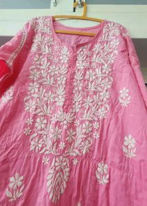 Chicken Kari Kurta Pink Colour