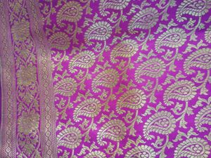 Beads Work Saree