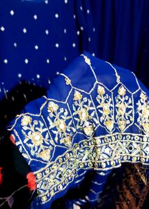 Navy Blue Embroidered Kurta Set