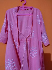 Embroidery kurti With Shrug